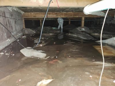 Finished Crawlspace with Barrier